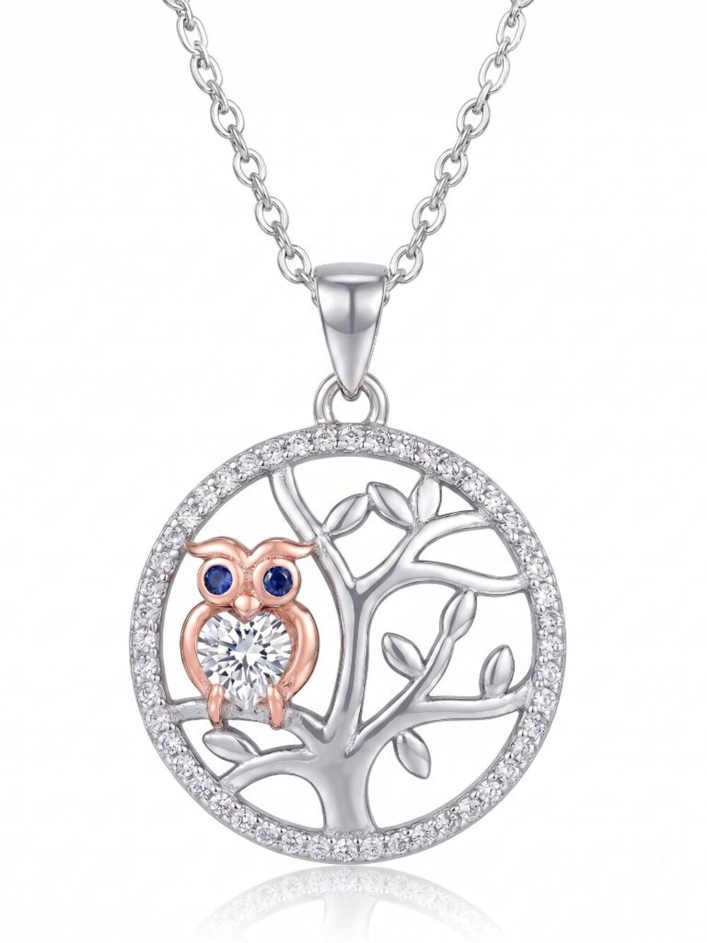 Silver Owl Necklace - 925 Sterling Silver, 2019 Charmed Aroma Owl Collection